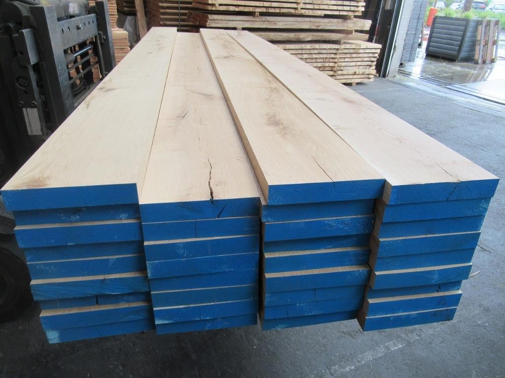 Eiken planken geschaafd en meubelpanelen, Ophalen, Nieuw, Hout, 20 tot 50 mm