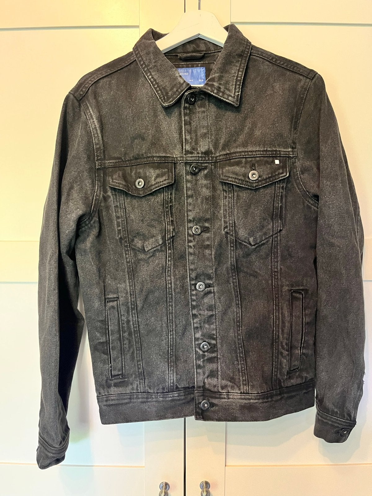 Zara Man spijkerjack - Zwart - Maat M, Ophalen of Verzenden, Zo goed als nieuw, Maat 48/50 (M), Zwart