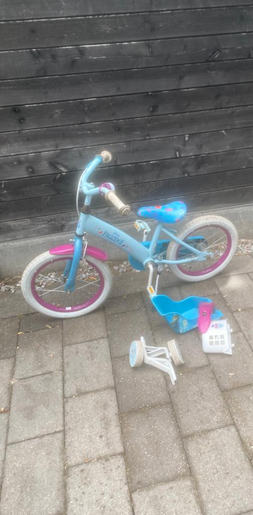 Frozen 2 Kinderfiets met zijwieltjes - 16 inch, Ophalen, Terugtraprem, Zijwieltjes, 16 tot 20 inch