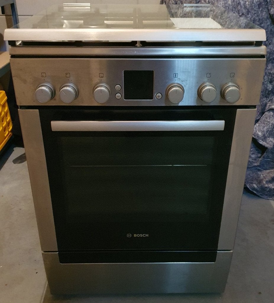 Bosch gasfornuis met electrische oven, Witgoed en Apparatuur, Fornuizen, Ophalen, Gebruikt, 60 cm of meer, 4 kookzones