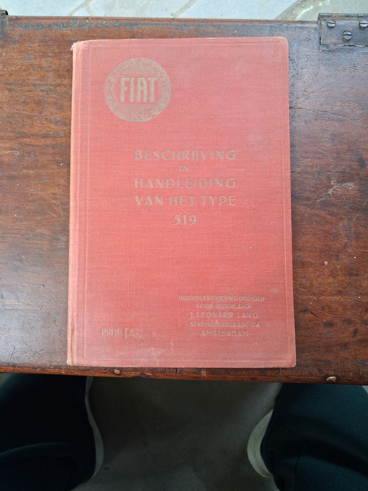 Fiat 519 Beschrijving en Handleiding - 2e Druk 1926, Ophalen of Verzenden, Gelezen, J. Leonard Lang