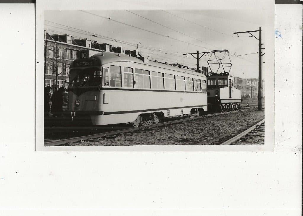 Den Haag Delftselaan Aankomst EMR 1101van fabriek Fotokaart, Ophalen of Verzenden, 1940 tot 1960, Ongelopen, Zuid-Holland