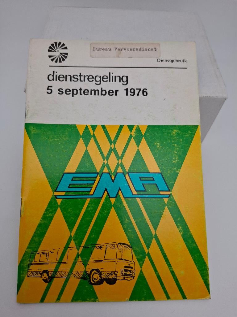 busboekje EMA 1976, Verzenden, Gebruikt, Bus of Metro, Boek of Tijdschrift