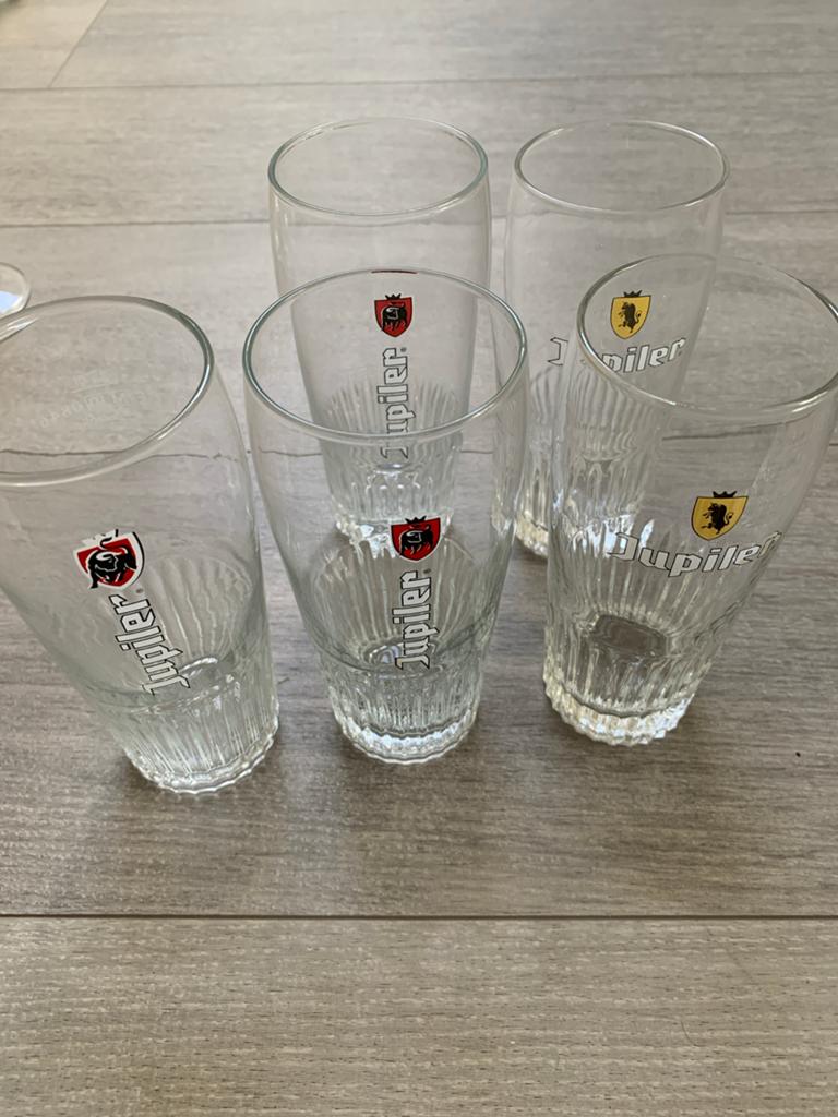 Jupiler bierglazen, Ophalen of Verzenden, Zo goed als nieuw, Glas of Glazen, Jupiler
