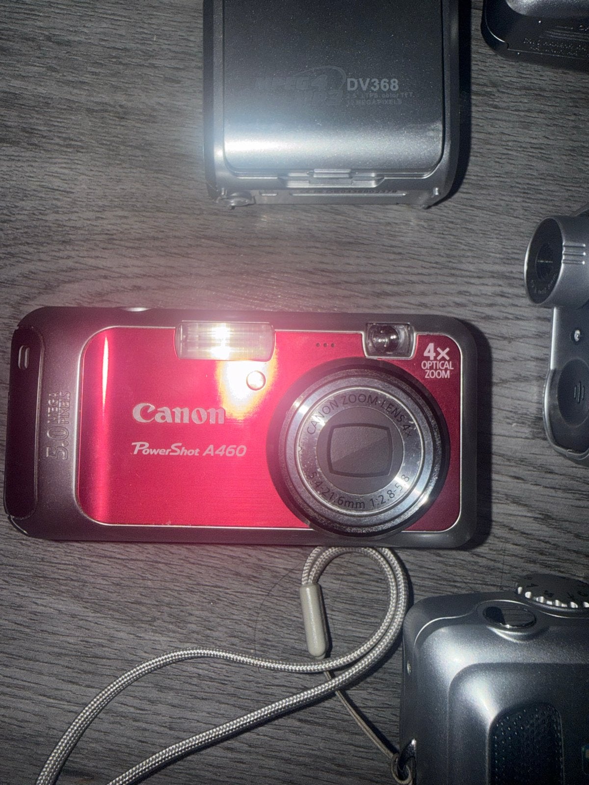 Canon PowerShot A460 Compactcamera - Rood (5.0 MP, 4x Zoom), Ingebouwde flitser, Canon, Ophalen of Verzenden, Zo goed als nieuw