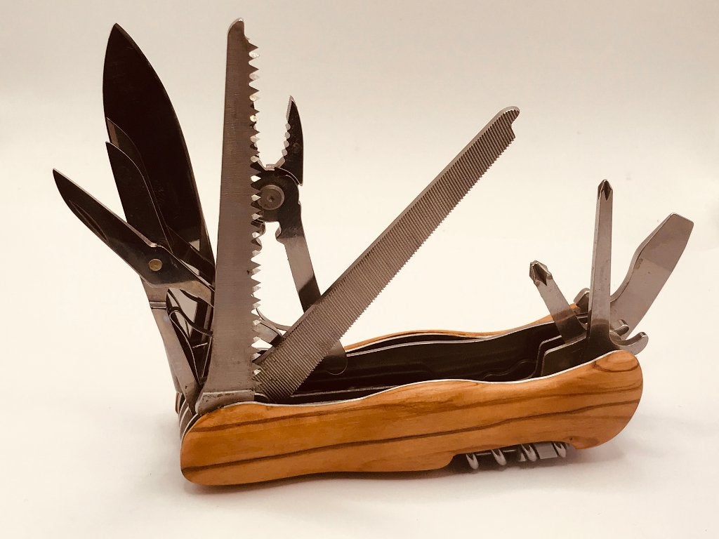 Victorinox WorkChamp Wood Olive 111 mm six tool layers, Ophalen of Verzenden
