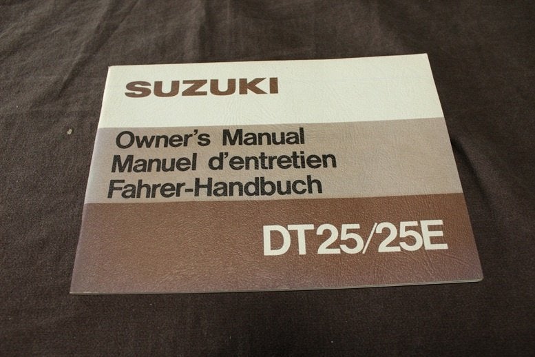 Suzuki DT25 25E 1977 buitenboord motor owner's manual DT 25, Motoren, Handleidingen en Instructieboekjes, Ophalen of Verzenden