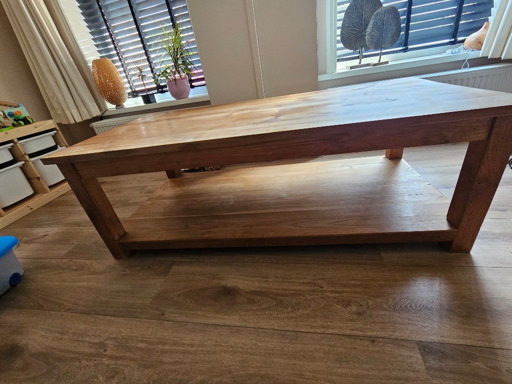 Teakhouten  salontafel, Ophalen, Gebruikt, Teakhout, 50 tot 100 cm