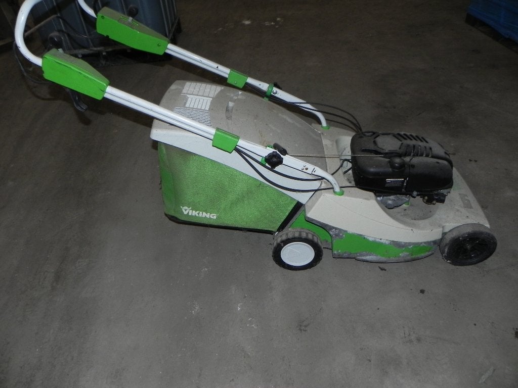 Grasmaaier+ opvangbak benzine Viking, Ophalen, Gebruikt, Opvangbak, Benzine-grasmaaier