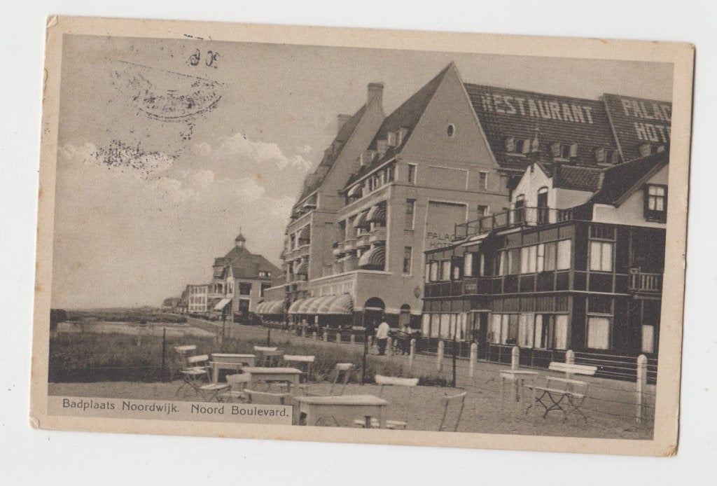 039 Badplaats Noordwijk 1917 Palace Hotel Noord Boulevard, Verzenden, Voor 1920, Gelopen, Zuid-Holland