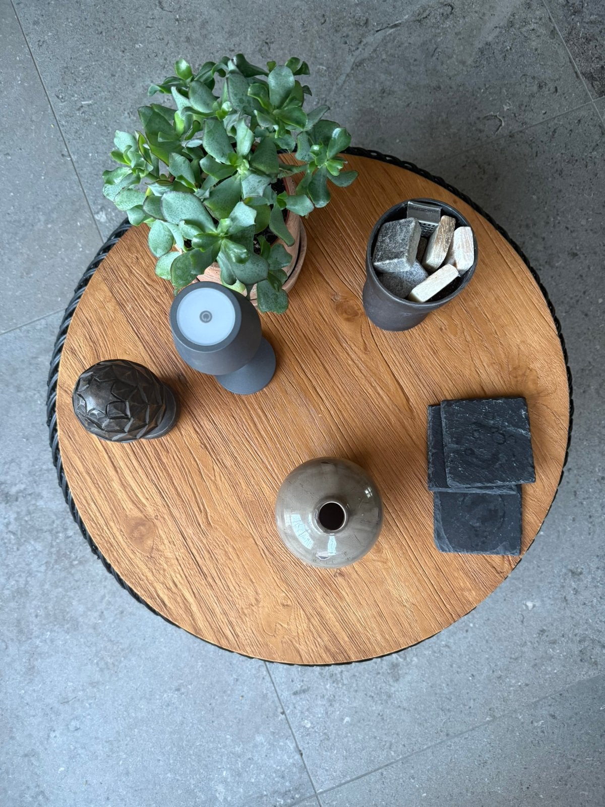d-Bodhi Wave salontafel, Huis en Inrichting, Ophalen, 50 tot 100 cm, Zo goed als nieuw, Teakhout