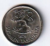 1  markka  1979  K  Finland. km. 49 a  ( 0,50 euro ), Ophalen of Verzenden, Overige landen, Losse munt
