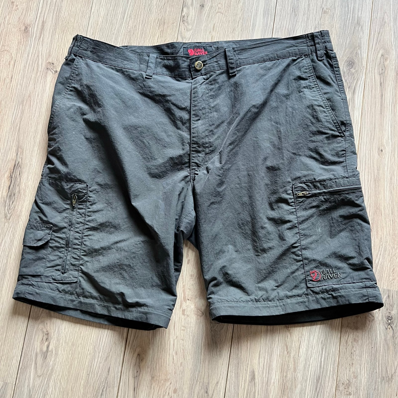 Fjällräven Outdoor Korte Broek - Sneldrogend & Licht - EU 56, Ophalen of Verzenden, Gedragen, Maat 56/58 (XL), Grijs