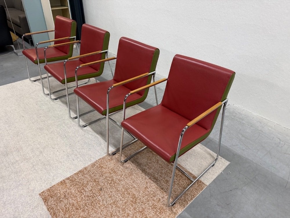 4 Leolux Spring Orchid eetkamerstoel groen terra Stoel, Huis en Inrichting, Stoelen, Leolux, Overige kleuren, Info@leolux.nl, Ophalen of Verzenden