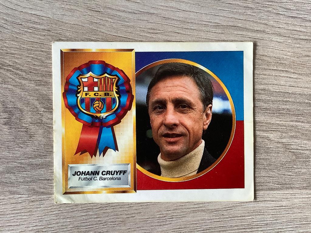 Sticker Johan Cruijff FC Barcelona 1994-1995 Este, Verzamelen, Sportartikelen en Voetbal, Ophalen of Verzenden, Zo goed als nieuw