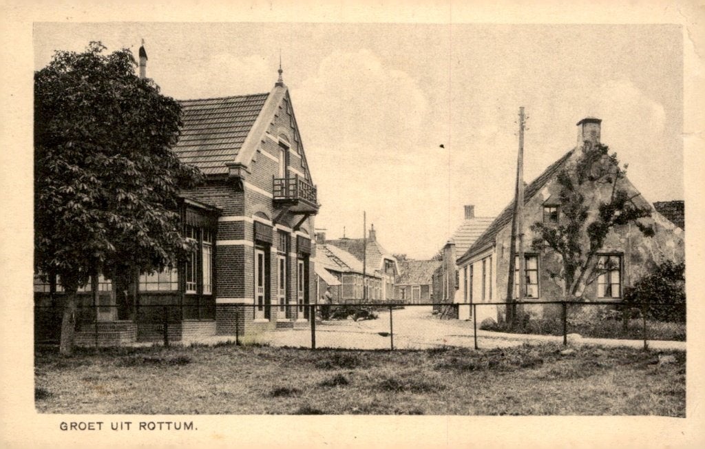 Rottum bij Heerenveen Dorpsgezicht # 708, Verzenden, Voor 1920, Gelopen, Friesland