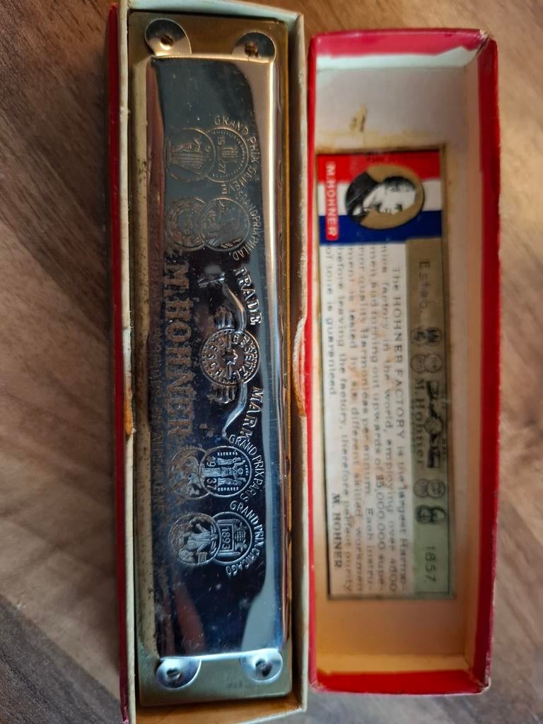 Vintage Hohner Bravo Mondharmonica - Gebruikt, Ophalen of Verzenden, Gebruikt, Mondharmonica