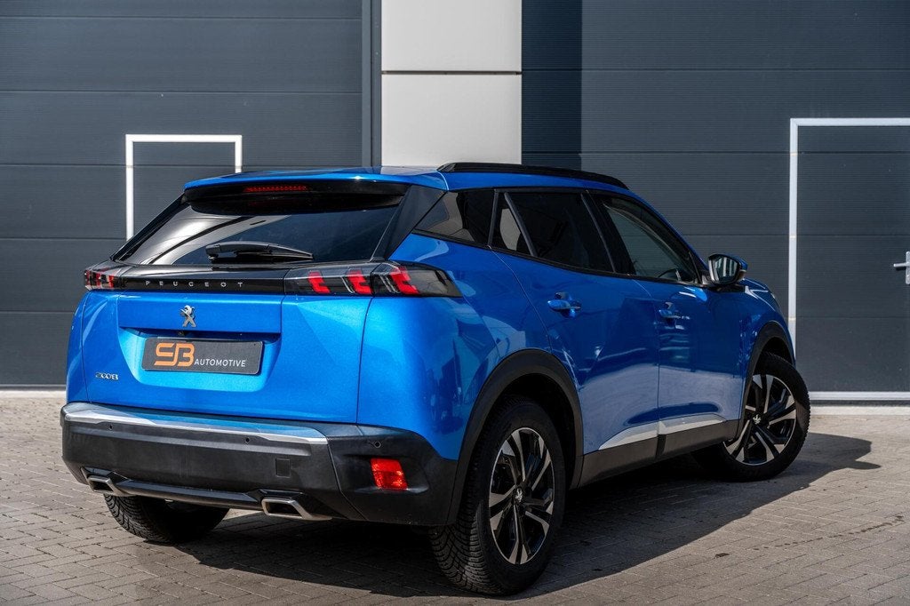 Peugeot 2008 1.2 PureTech Allure 131PK|Keyless|360 Cam|Vol!, Zwart, Blauw, Leder en Stof, Bedrijf