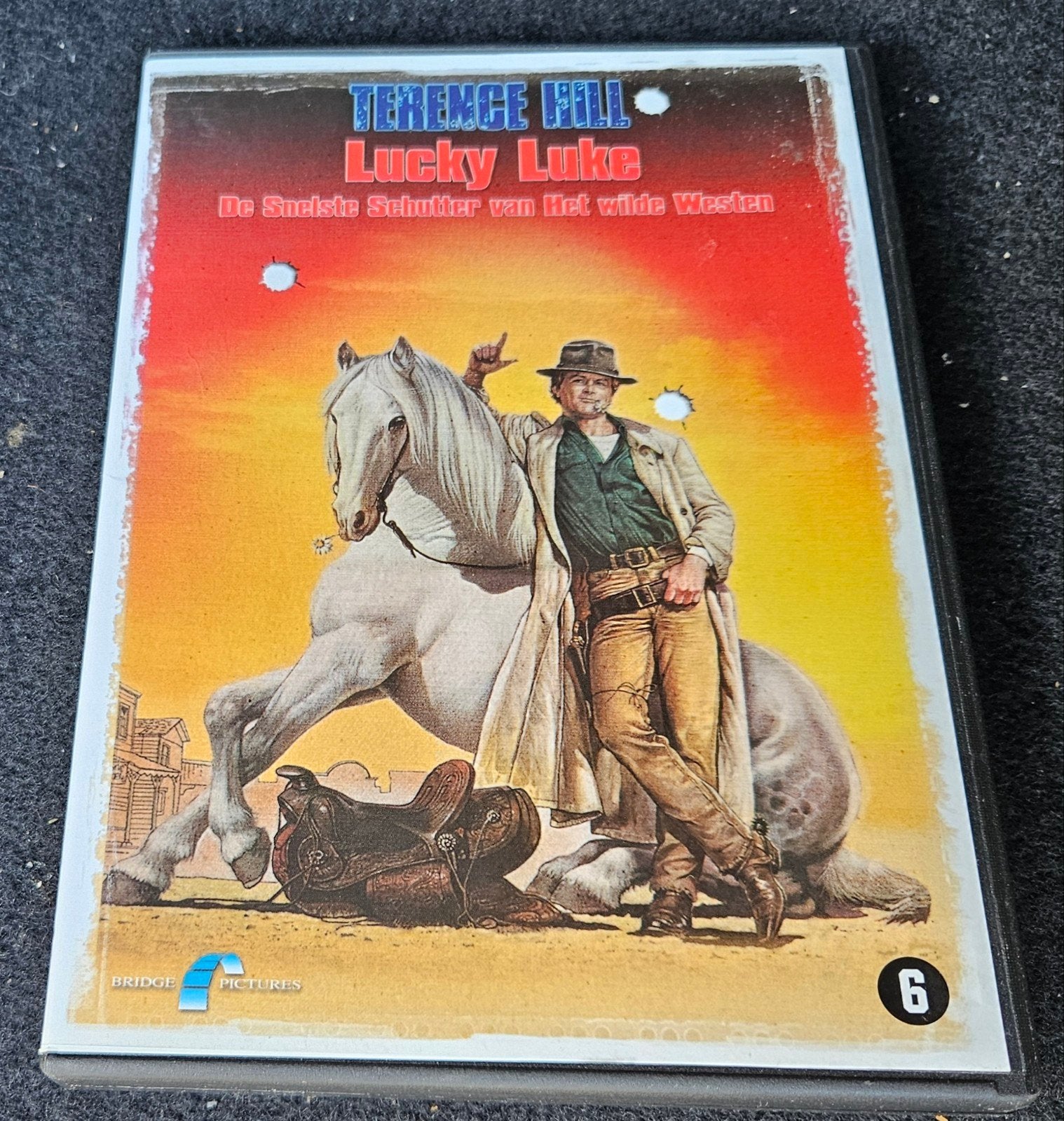 Terence Hill - Lucky Luke DVD - De Snelste Schutter, Nederlands, Ophalen of Verzenden, Vanaf 6 jaar, Inclusief doosje