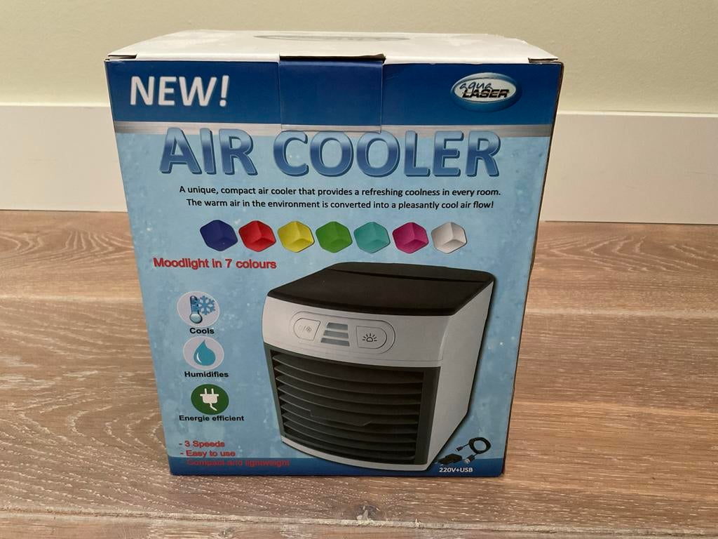 Aqua Laser Air Cooler - Nieuw in doos, Ophalen, Tafel- of Grondventilator, Minder dan 60 m³, Nieuw