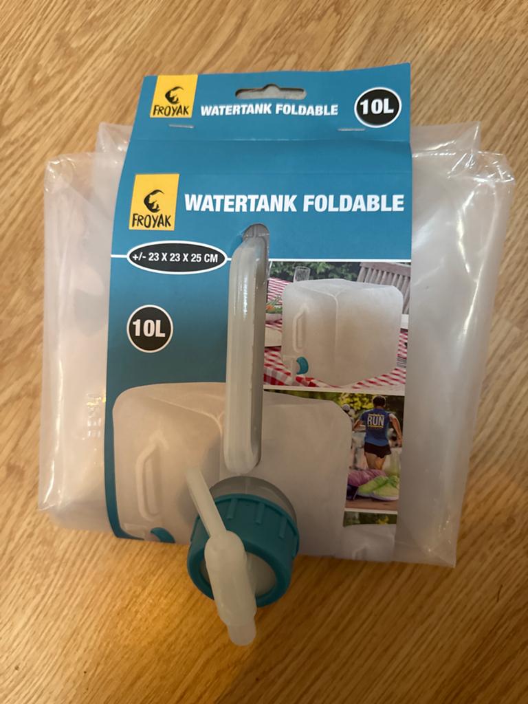 Opvouwbare watertank 10 liter/ nieuw, Caravans en Kamperen, Ophalen of Verzenden, Nieuw