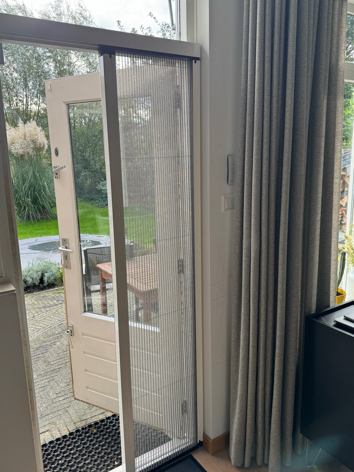 Hordeur plissé 87x206 cm, Doe-het-zelf en Verbouw, Ophalen, Gebruikt, 80 tot 100 cm, Hordeur