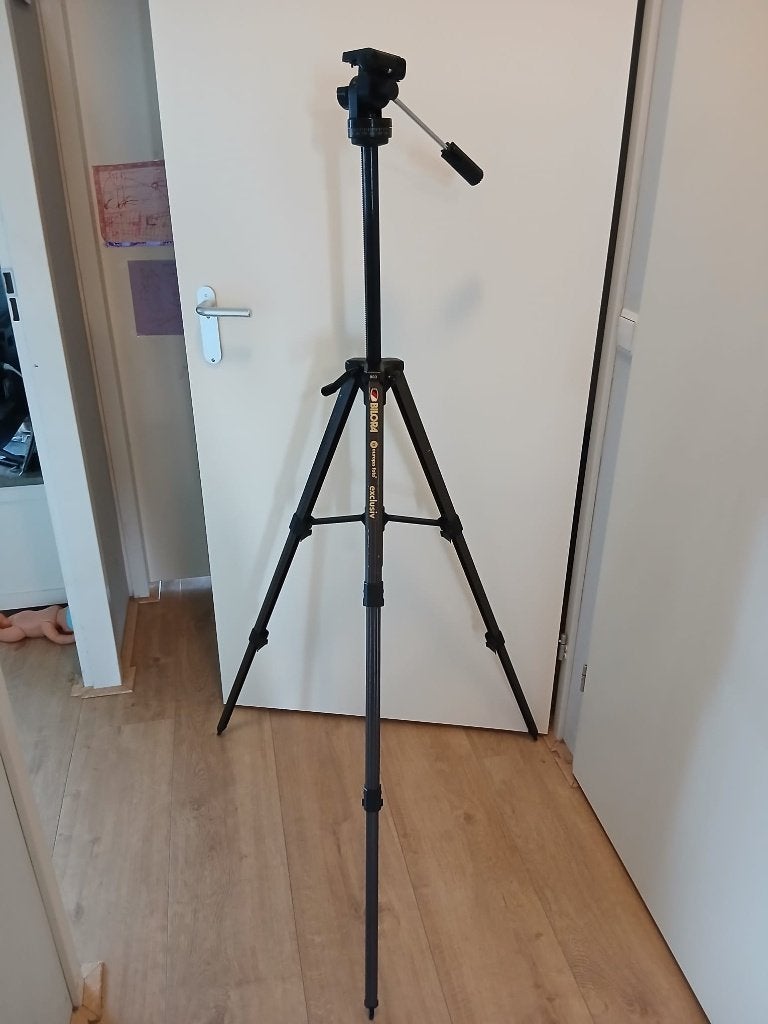 Camera statief, Audio, Tv en Foto, Fotografie | Statieven en Balhoofden, Ophalen, Gebruikt, Met handvat, Bilora