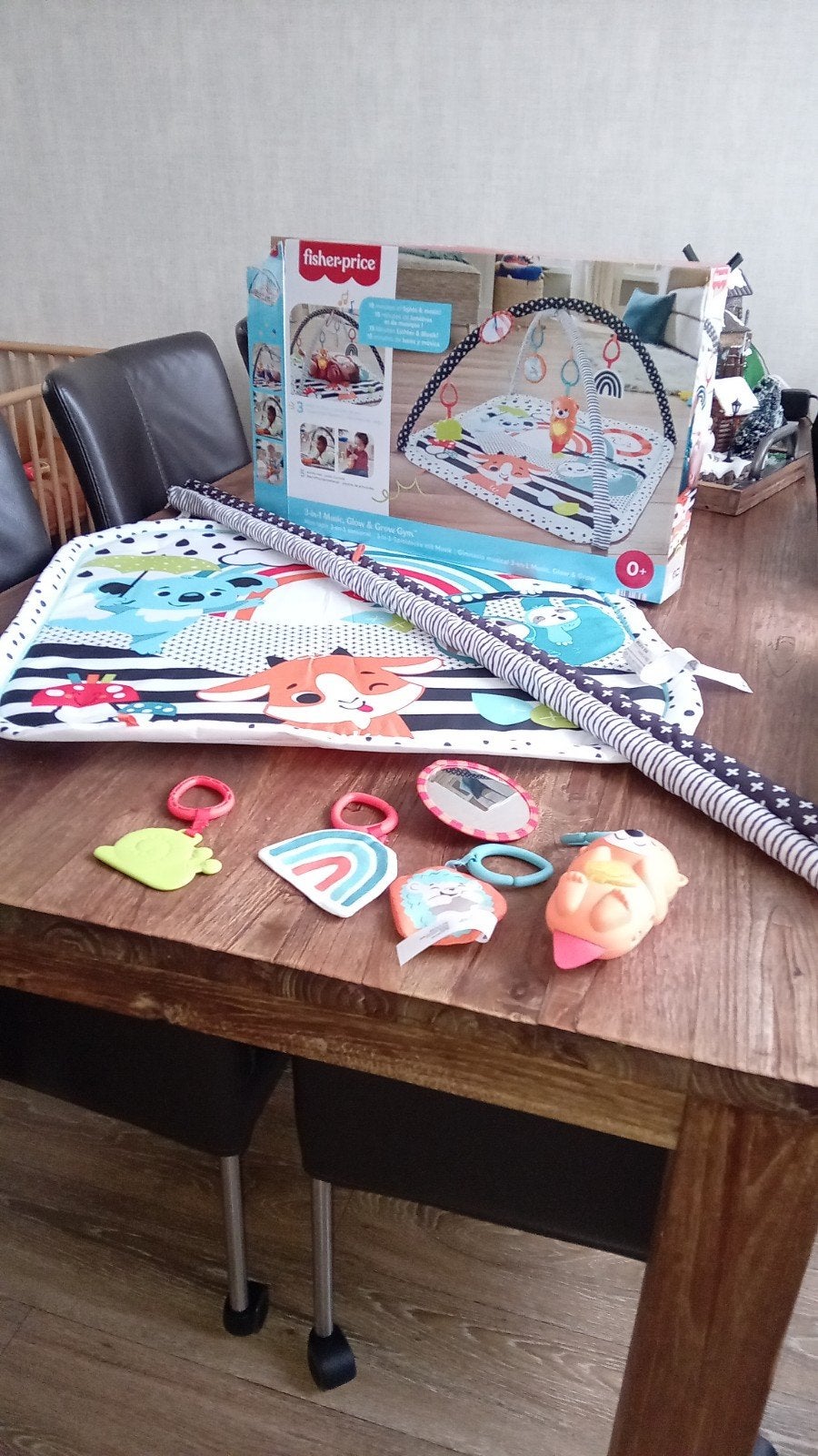 Te koop: z.g.a.n. baby gym fisher price glow&grow, Ophalen of Verzenden, Zo goed als nieuw, Speelset, Met licht