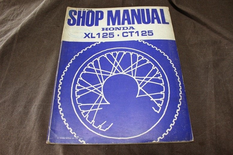 Honda XL125 CT125 1976 motorcycle shop manual XL 125, Motoren, Ophalen of Verzenden, Honda