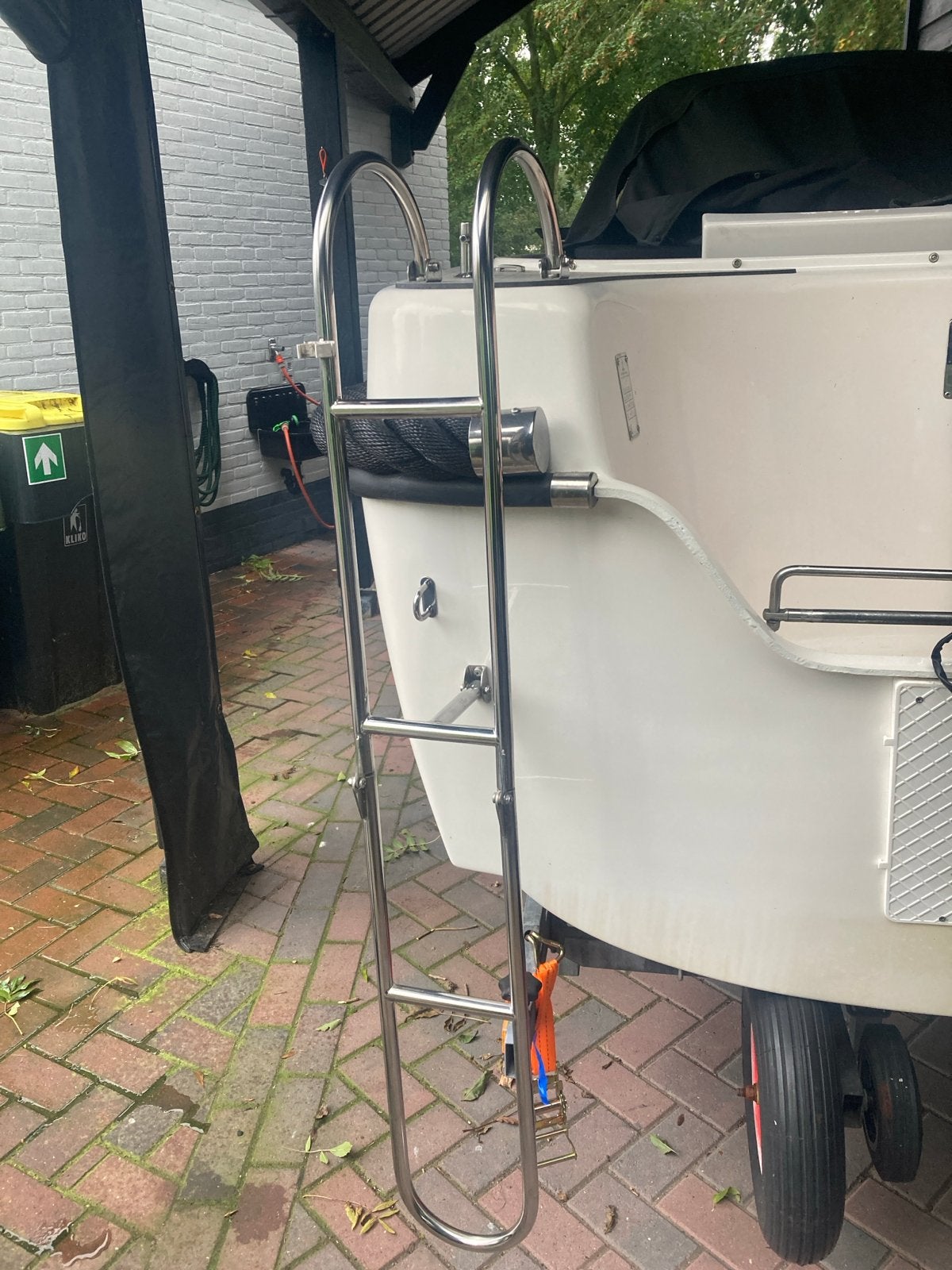 RVS Zwemtrap voor boot - 4 treden, Ophalen of Verzenden, Zo goed als nieuw, Overige typen