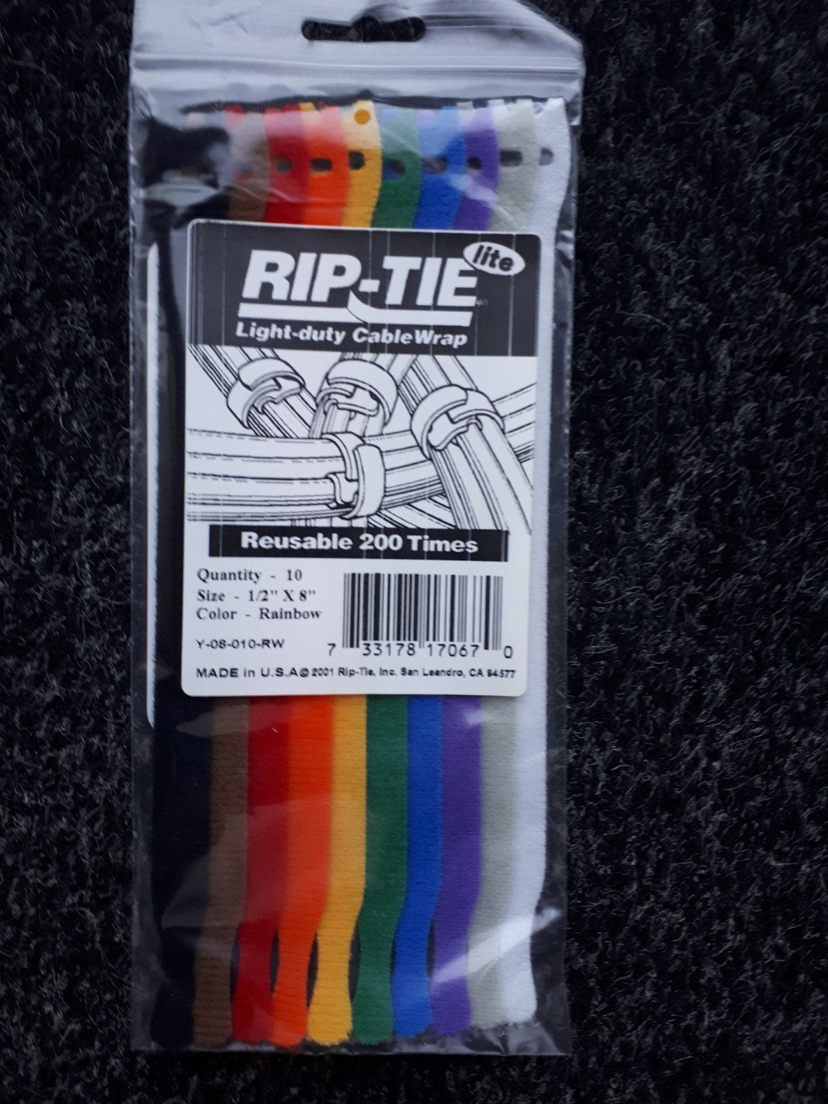 RIP-TIE Kabelbinders - 10 kleuren, 20cm x 6mm, 200x herbruik, Computers en Software, Ophalen of Verzenden