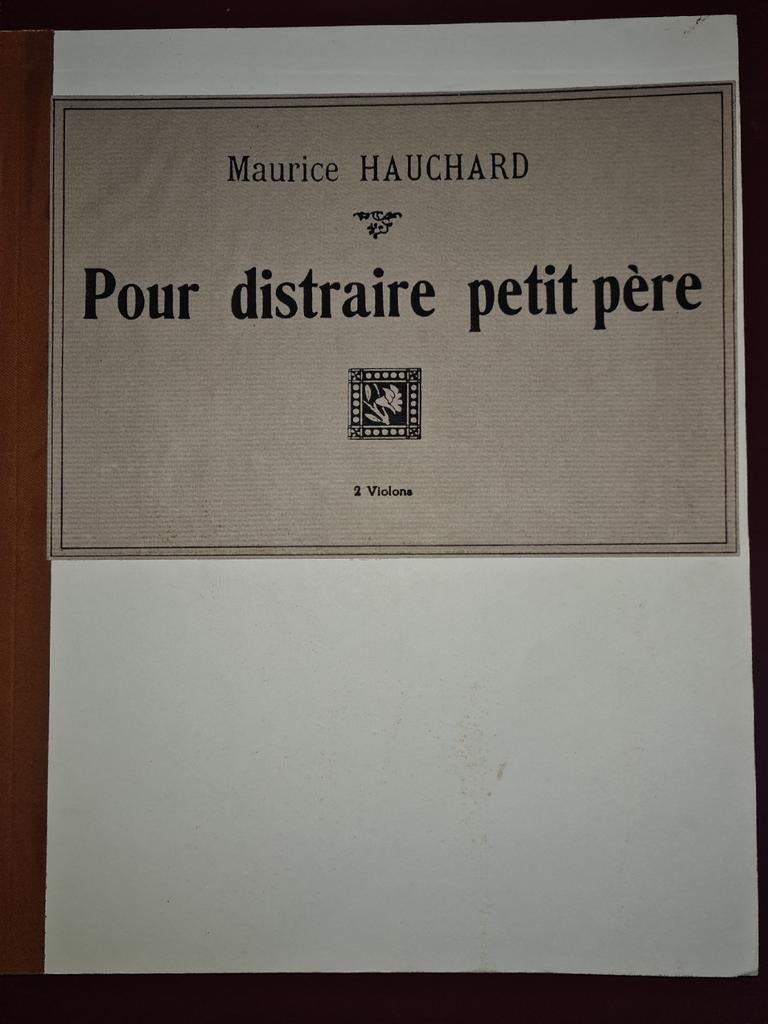 Pour distraire petit père, Gebruikt, Klassiek, Ophalen of Verzenden, Viool of Altviool