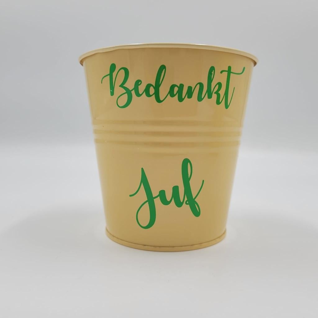 Citronella kaars in pot met tekst: Bedankt Juf! ️️, Ophalen of Verzenden, Nieuw