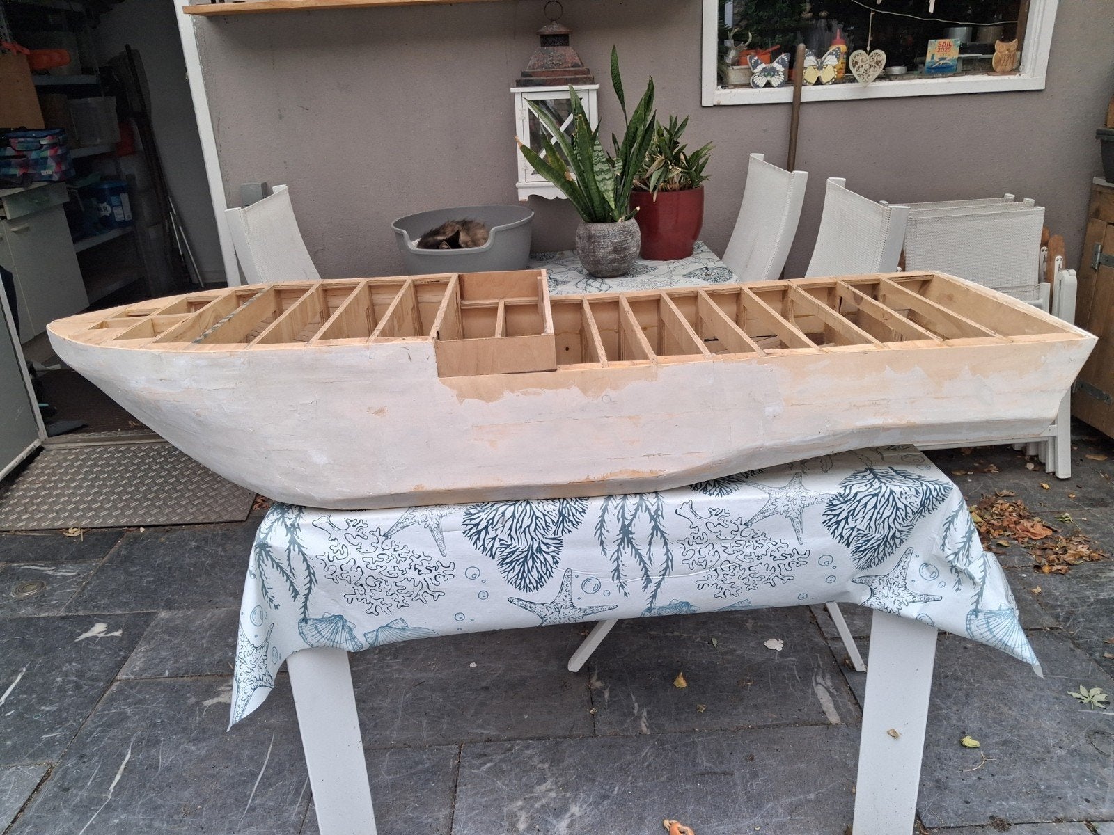 150x50b - Houten Modelboot Romp, Ophalen of Verzenden