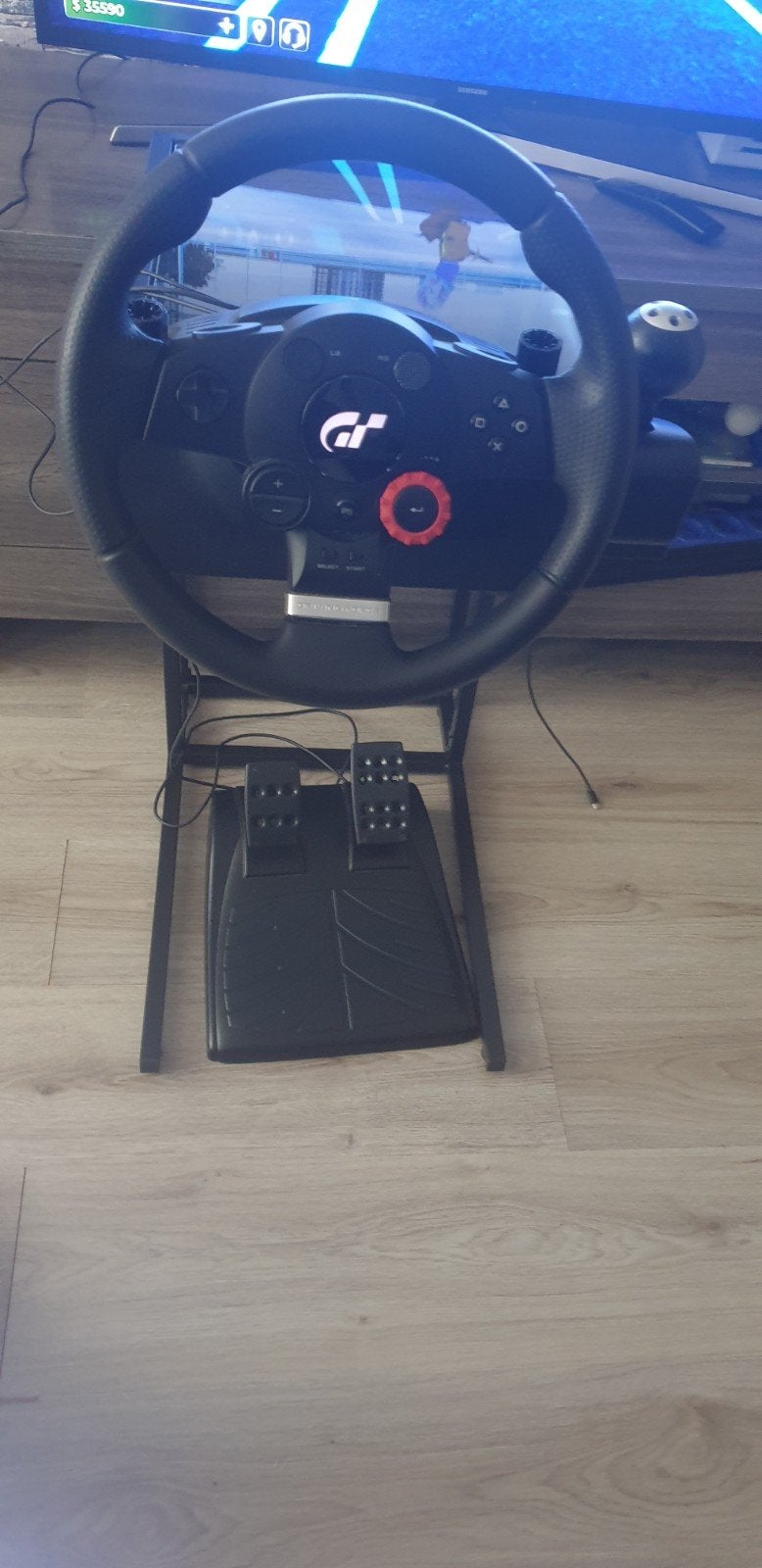 Logitech driving force GT Racestuur met Pedalen en koppeling, Ophalen, Racestuur, Gebruikt, Force feedback