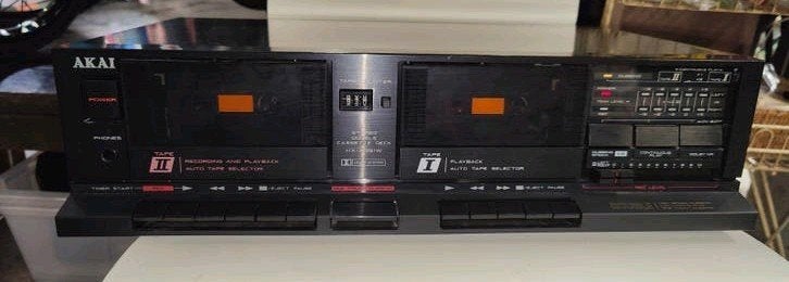Akai HX-A351W Stereo Dubbel Cassettedeck Jaren '80, Dubbel, Ophalen of Verzenden, Nb, Nb
