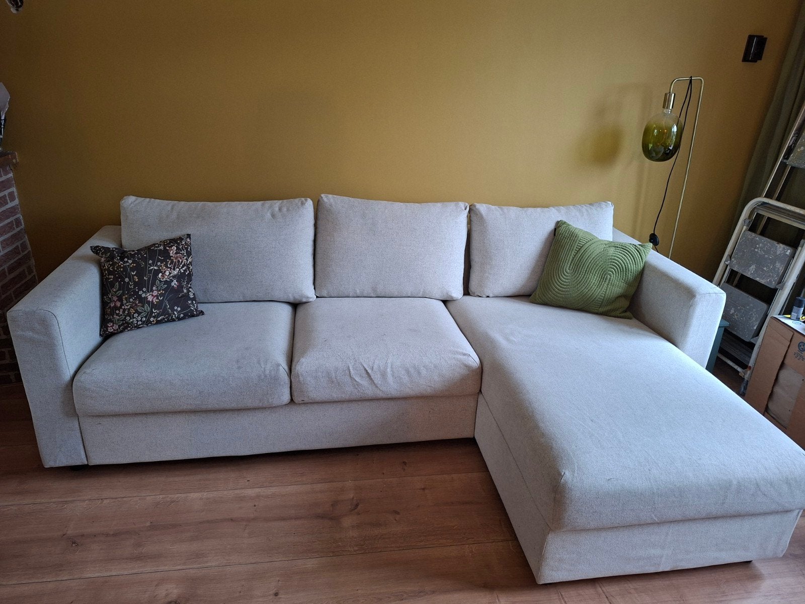 mooie vimle hoek bank van ikea 3 zits, Ophalen, Zo goed als nieuw, Stof