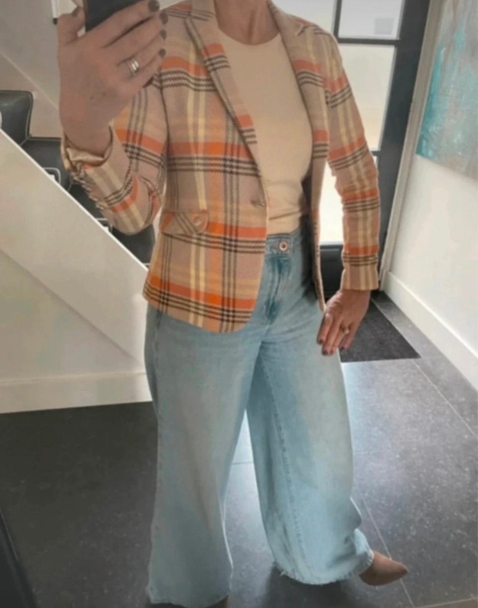 Mos Mosh Denmark, hippe blazer, mooie ruit en kleuren, S, Meerkleurig, Nieuw, Ophalen of Verzenden, Jasje