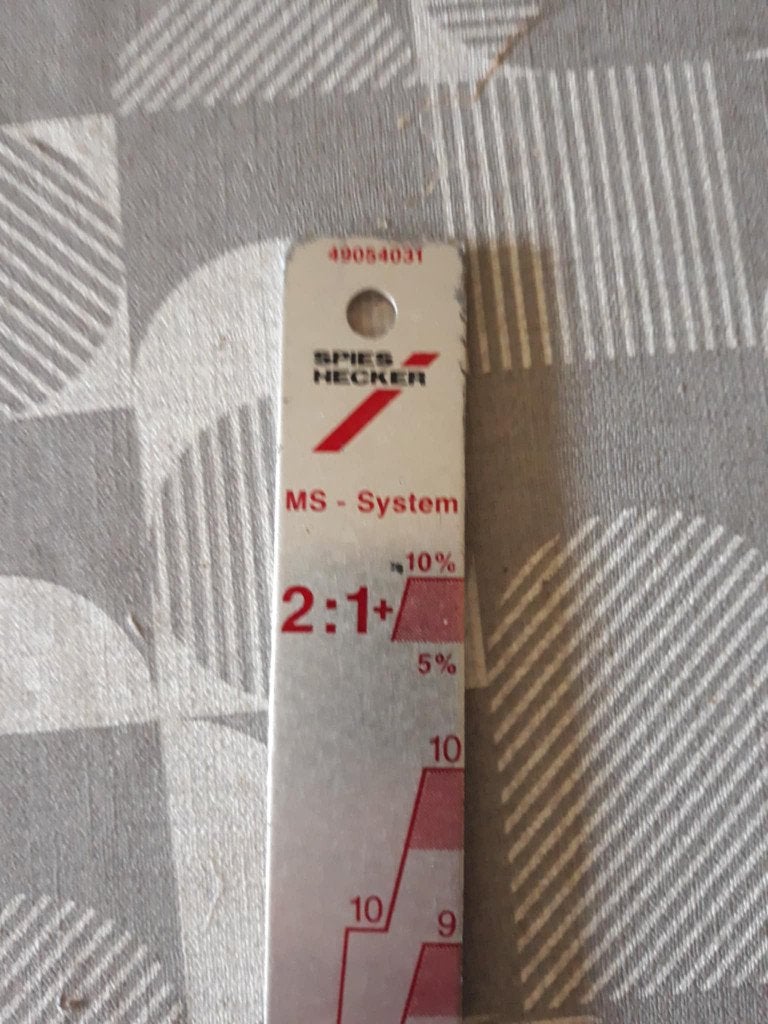 spies hecker aluminium verfmengliniaal, Ophalen of Verzenden