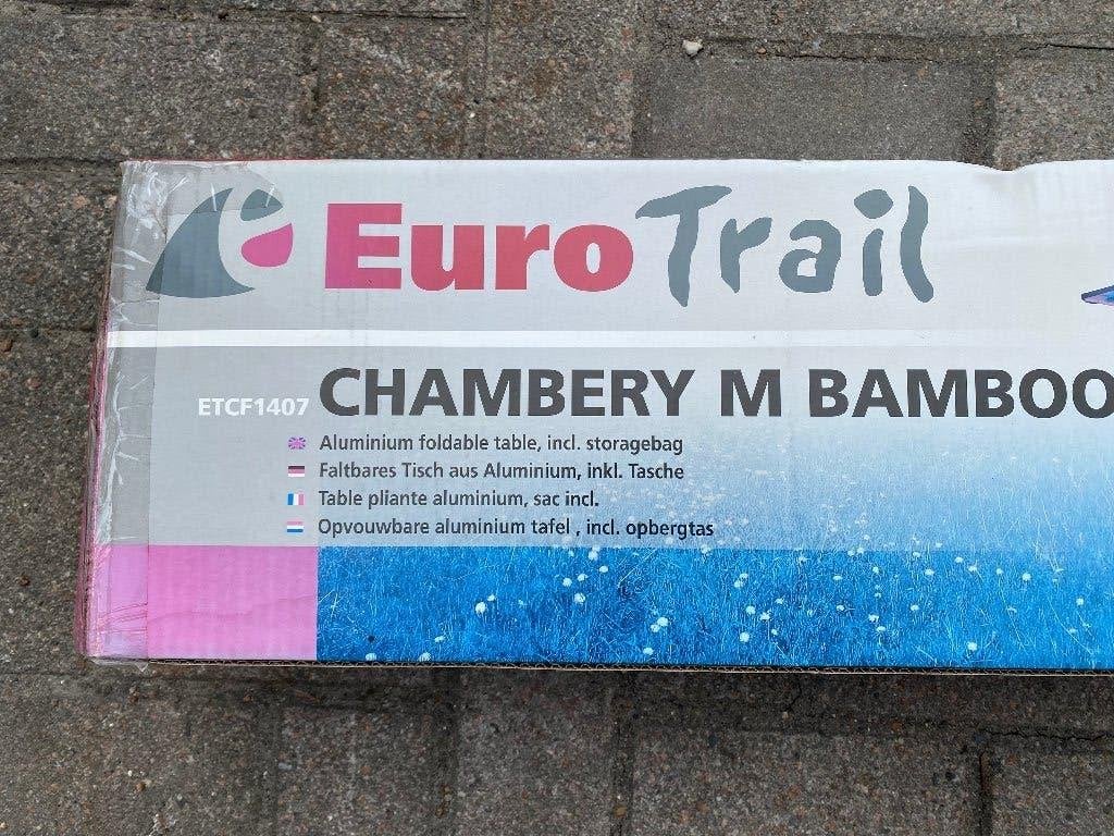 eurotrail chambery m bamboo tafel/nieuw, Ophalen of Verzenden, Nieuw, Campingtafel
