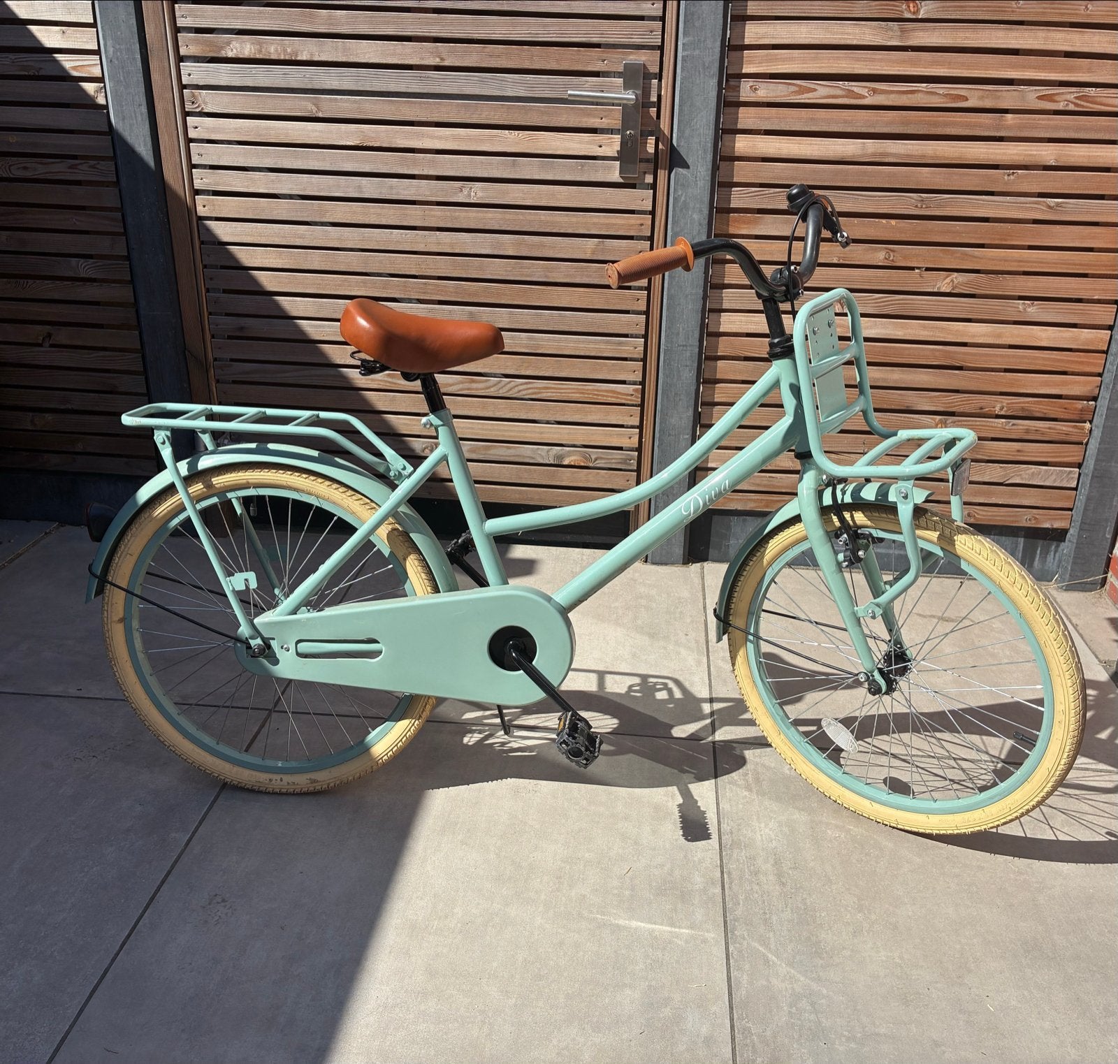 Spirit Diva Meisjesfiets Groen 22 Inch met voordrager, Fietsen en Brommers, Ophalen, Gebruikt, 20 inch of meer
