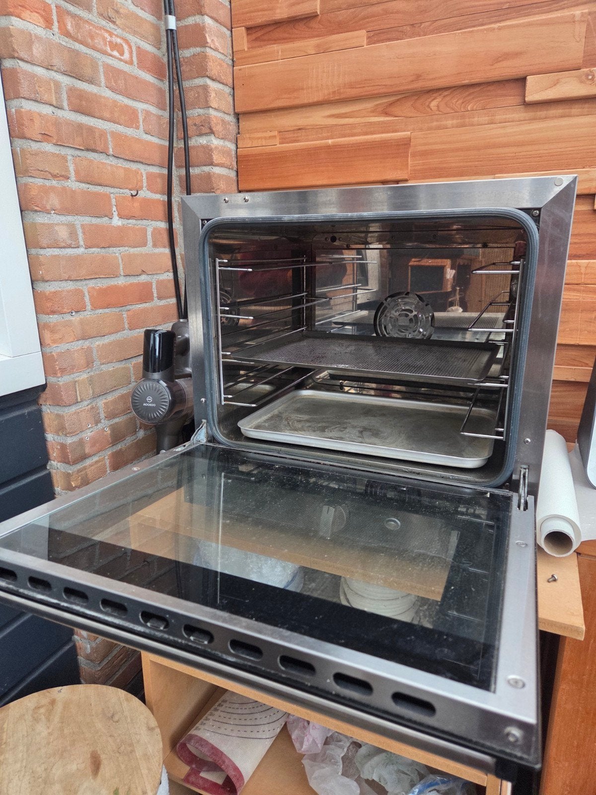RVS Piron Heteluchtoven met Stoomfunctie - Z.G.A.N., Ophalen, Minder dan 45 cm