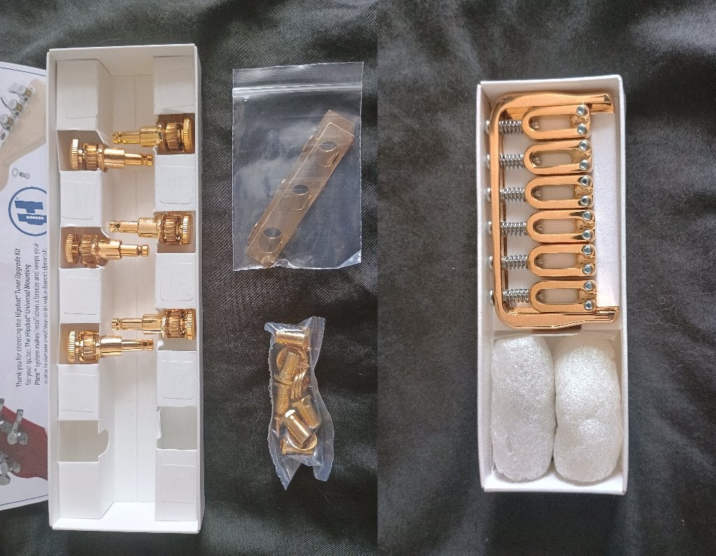 Vaste Gitaar Brug + Tuner Upgrade Kit: Hipshot (6-Snarig), Ophalen, Zo goed als nieuw, Solid body, Overige merken