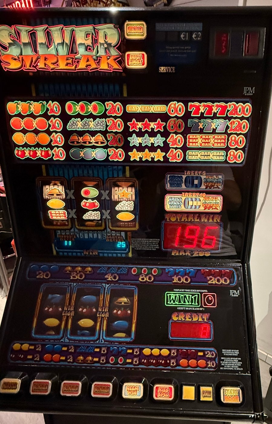 Silver Streak JPM Gokkast, Verzamelen, Euro, Ophalen, Gebruikt, Met sleutels
