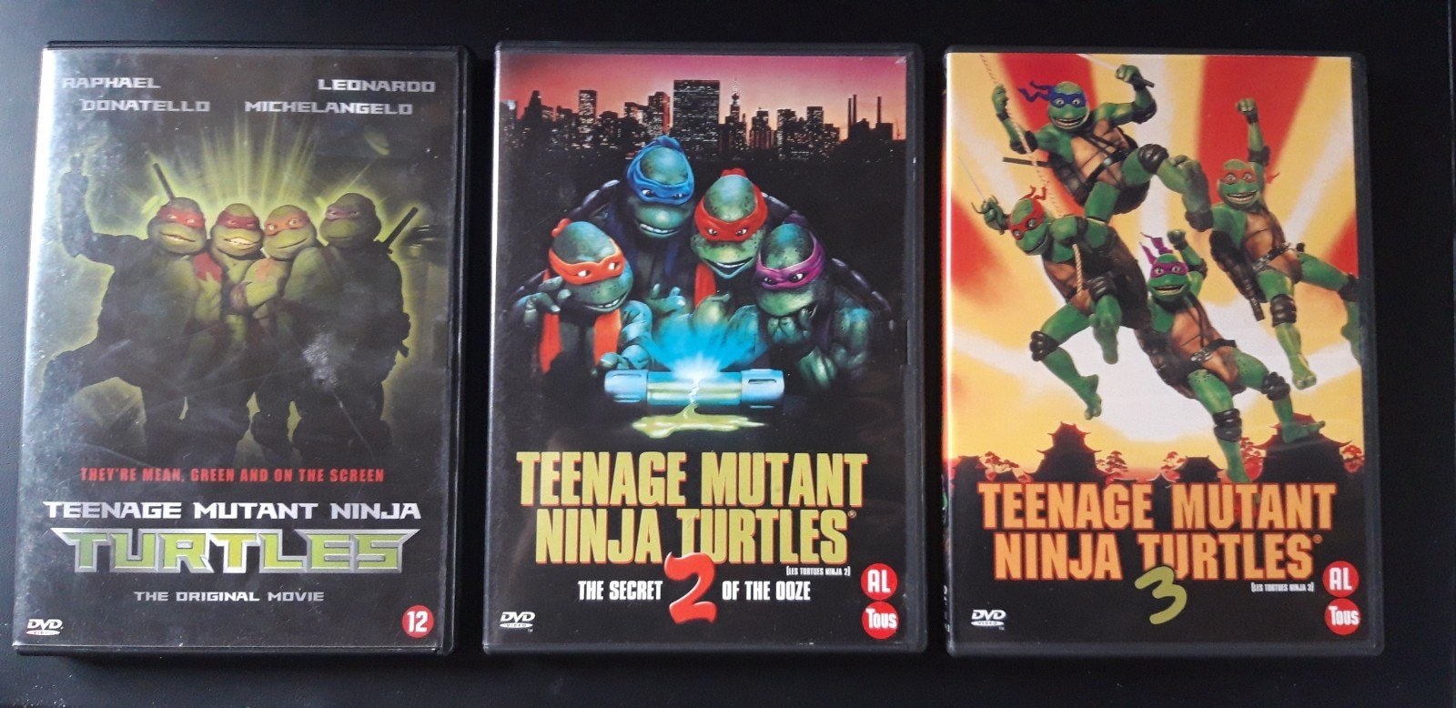 DVD Teenage Mutant Ninja Turtles 1-3 (€44,5 incl verzending), Verzenden, Zo goed als nieuw