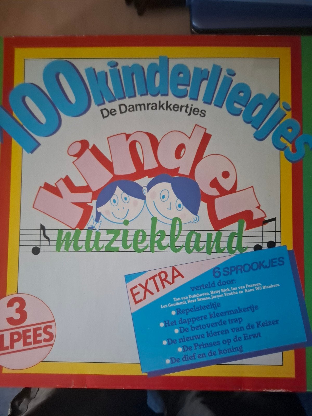 Kinder Muziekland - 100 Kinderliedjes & 6 Sprookjes (3 LP's), Gebruikt, 6 tot 9 jaar, Ophalen of Verzenden, Inclusief boekje