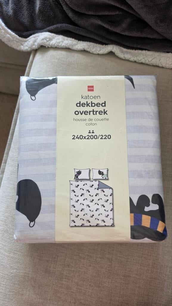 Hema Katoen Takkie en Siepie Dekbedovertrek 240x200/220, Huis en Inrichting, Ophalen of Verzenden, Nieuw, Tweepersoons, Dekbedovertrek