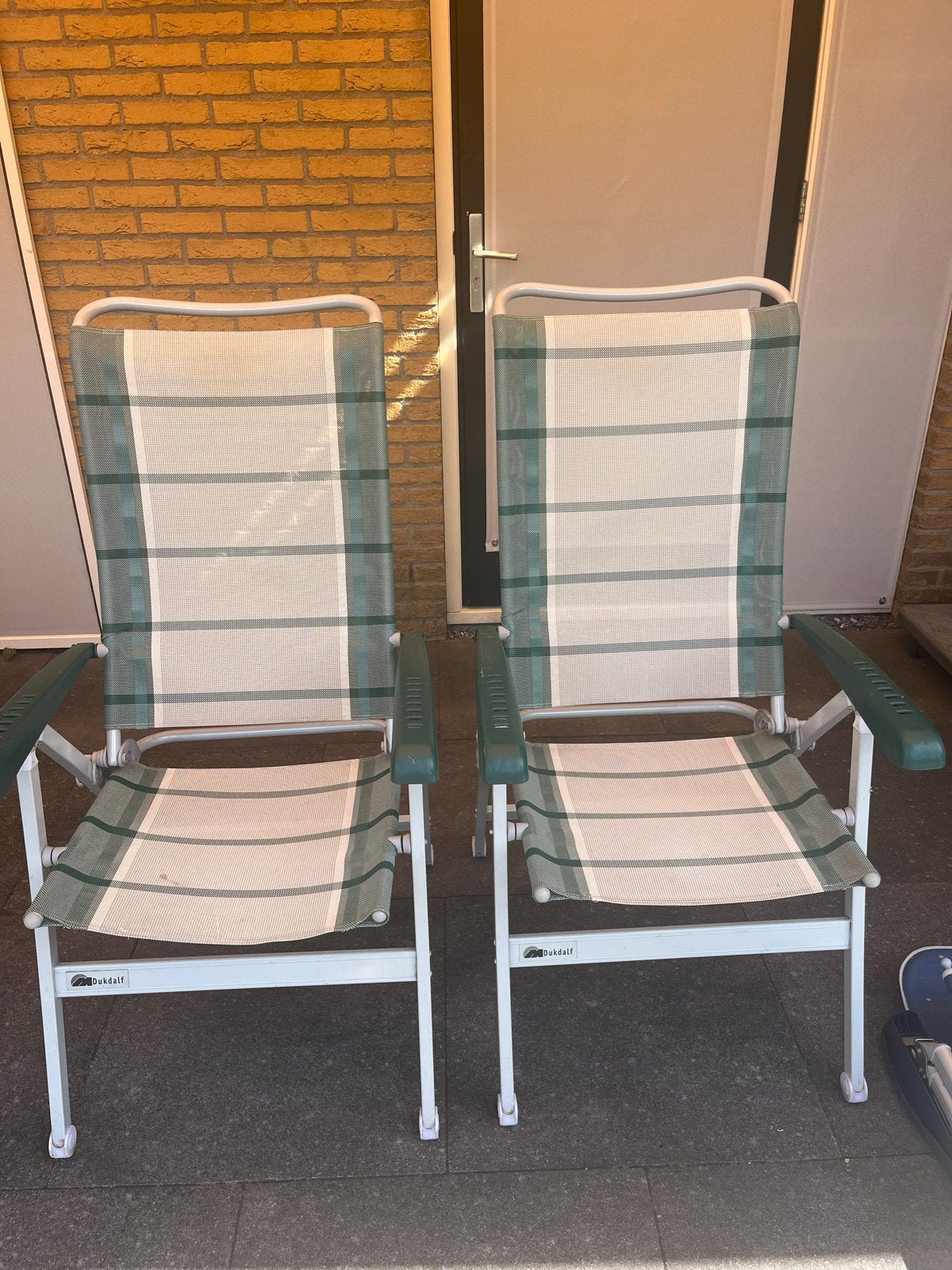 2x Dukdalf Campingstoel - 8 standen verstelbaar, Ophalen, Gebruikt, Campingstoel