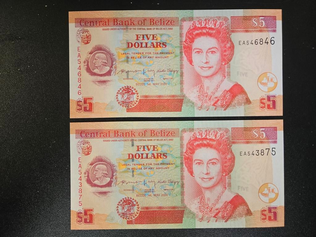 Belize pick 67 2020 not listed UNC, Postzegels en Munten, Bankbiljetten | Amerika, Ophalen of Verzenden, Midden-Amerika, Los biljet
