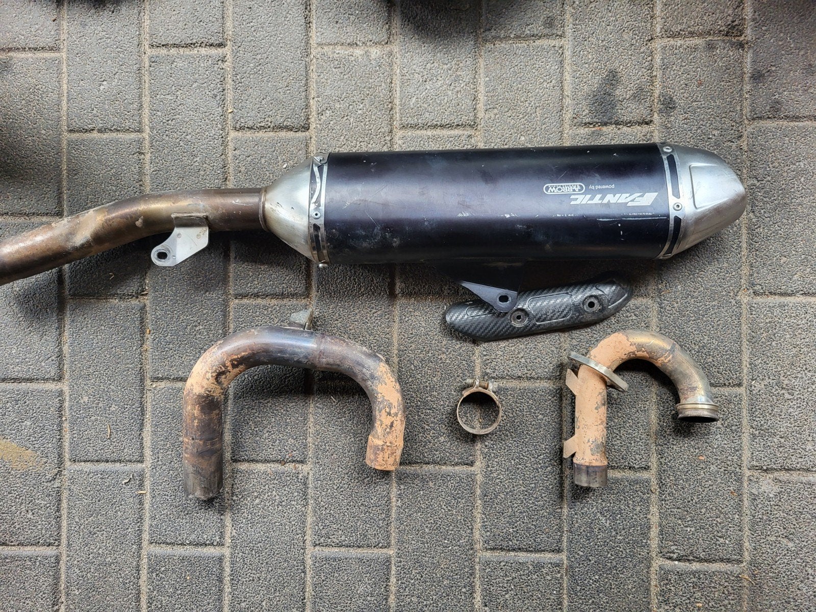 Yzf250 fantic xef250 uitlaat demper xef 250, Ophalen of Verzenden